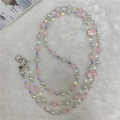 120cm KT Beads Phone Strap Crossbody Chain Phone Lanyard