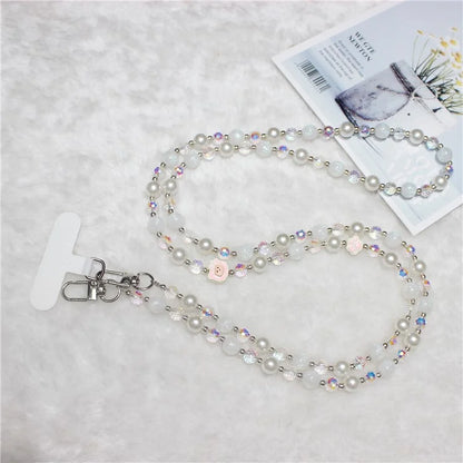 120cm KT Beads Phone Strap Crossbody Chain Phone Lanyard