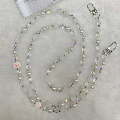 120cm KT Beads Phone Strap Crossbody Chain Phone Lanyard