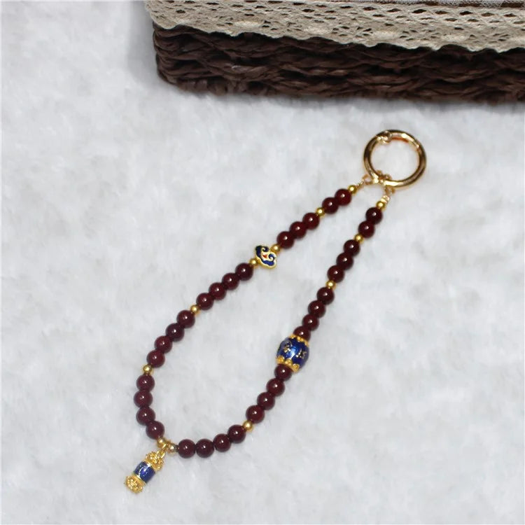 Cell Phone Lanyard 26cm Auspicious Bead Phone Chain Wrist Strap