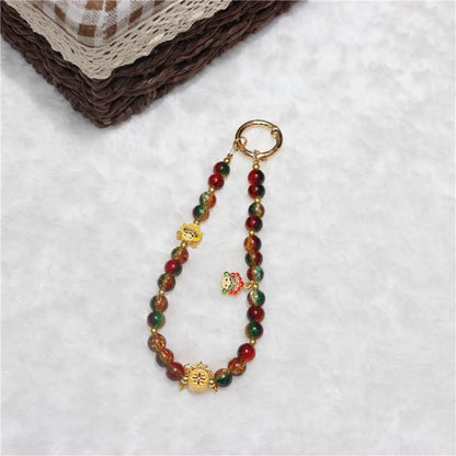 Cell Phone Lanyard 26cm Auspicious Bead Phone Chain Wrist Strap