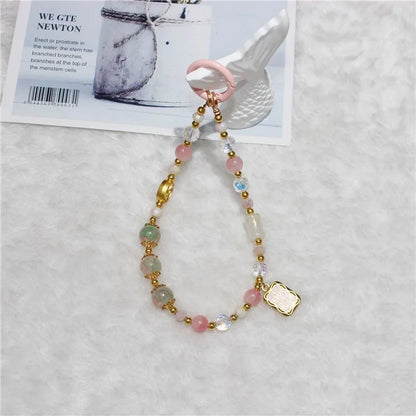 Cell Phone Lanyard 26cm Auspicious Bead Phone Chain Wrist Strap
