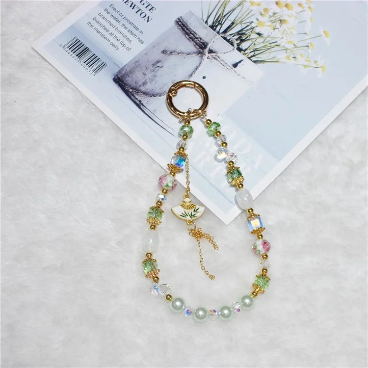 Cell Phone Lanyard 26cm Auspicious Bead Phone Chain Wrist Strap