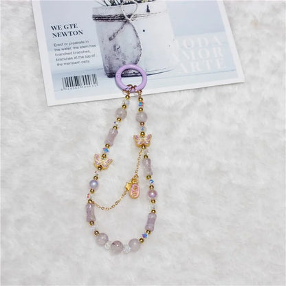 Cell Phone Lanyard 26cm Auspicious Bead Phone Chain Wrist Strap