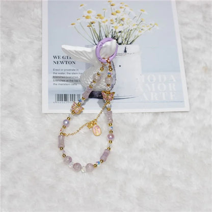 Cell Phone Lanyard 26cm Auspicious Bead Phone Chain Wrist Strap