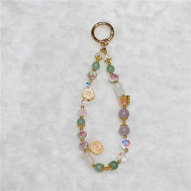 Cell Phone Lanyard 26cm Auspicious Bead Phone Chain Wrist Strap