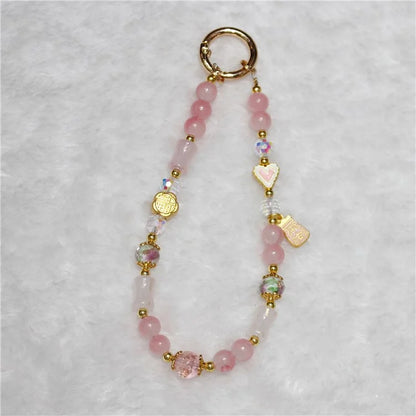 Cell Phone Lanyard 26cm Auspicious Bead Phone Chain Wrist Strap