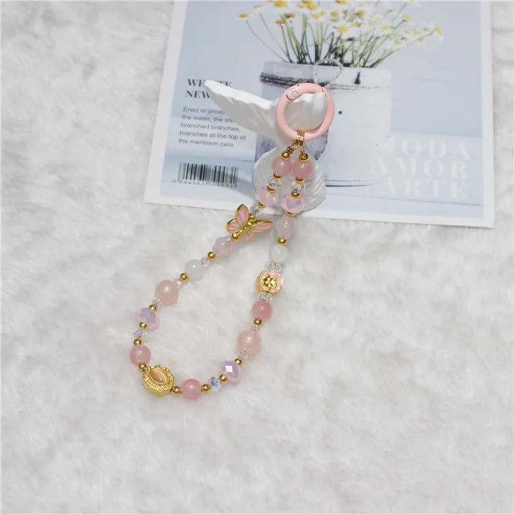 Cell Phone Lanyard 26cm Auspicious Bead Phone Chain Wrist Strap