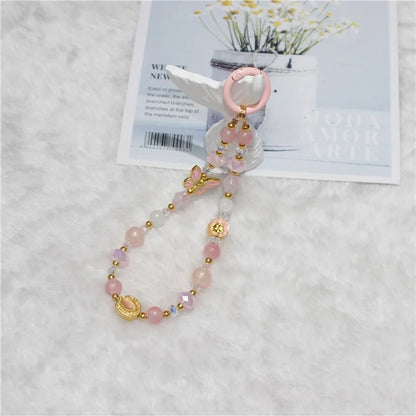 Cell Phone Lanyard 26cm Auspicious Bead Phone Chain Wrist Strap