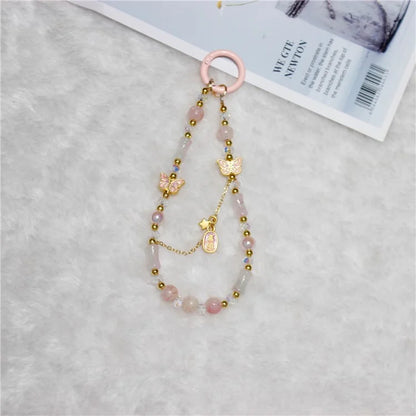 Cell Phone Lanyard 26cm Auspicious Bead Phone Chain Wrist Strap
