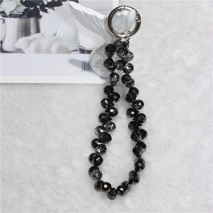 Cell Phone Lanyard 26cm Colorful Crystal Charm Phone Chain Wrist Strap