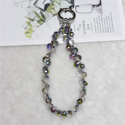 Cell Phone Lanyard 26cm Colorful Crystal Charm Phone Chain Wrist Strap