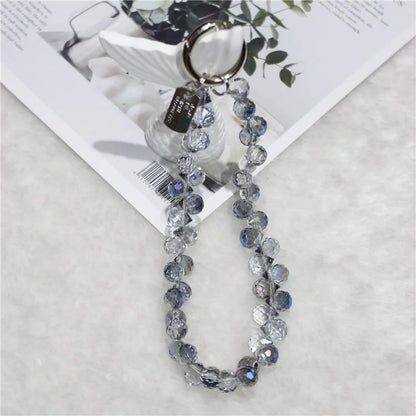 Cell Phone Lanyard 26cm Colorful Crystal Charm Phone Chain Wrist Strap