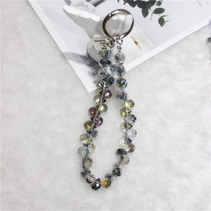 Cell Phone Lanyard 26cm Colorful Crystal Charm Phone Chain Wrist Strap