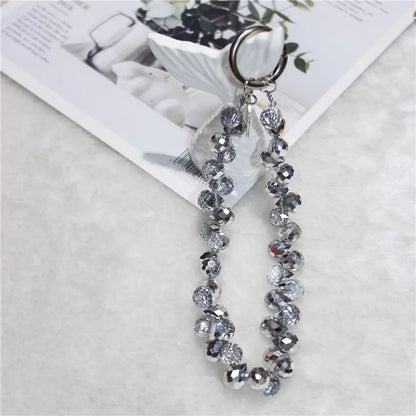 Cell Phone Lanyard 26cm Colorful Crystal Charm Phone Chain Wrist Strap