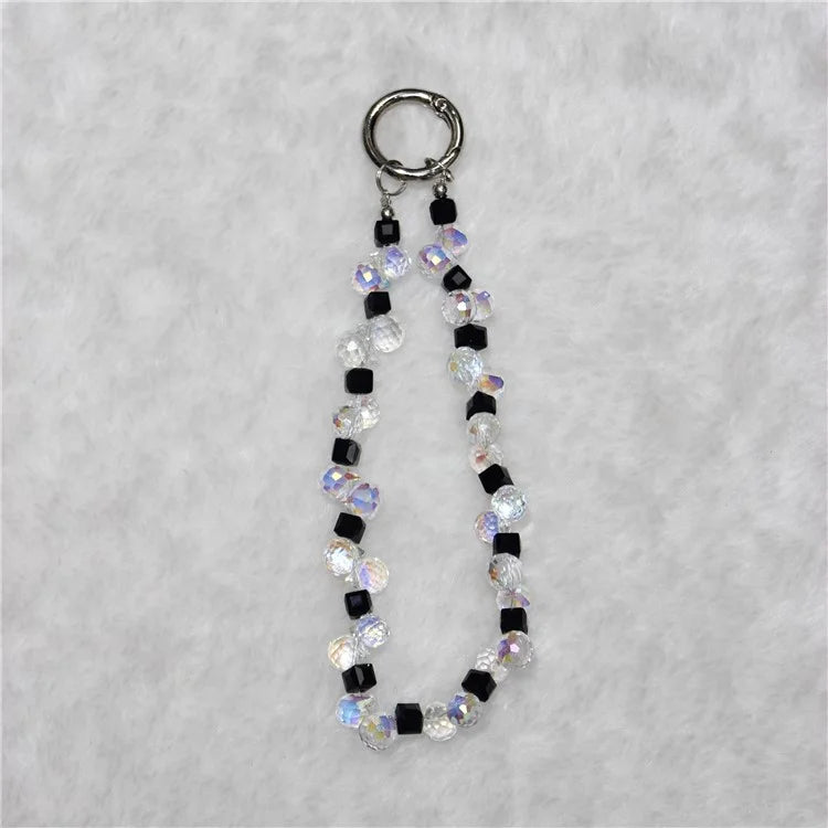 Cell Phone Lanyard 28cm Indirect Grape Beads Phone Chain Wrist Strap