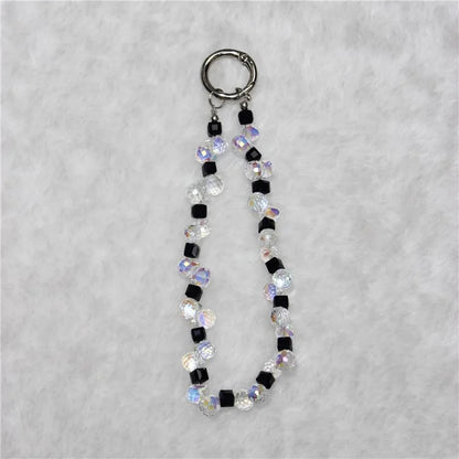 Cell Phone Lanyard 28cm Indirect Grape Beads Phone Chain Wrist Strap