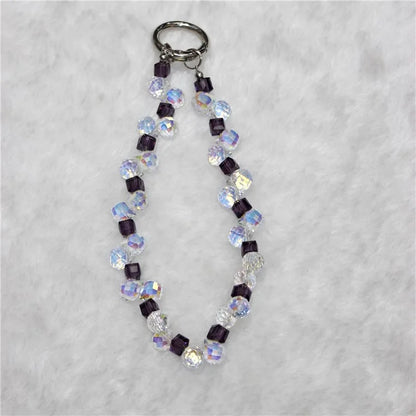 Cell Phone Lanyard 28cm Indirect Grape Beads Phone Chain Wrist Strap