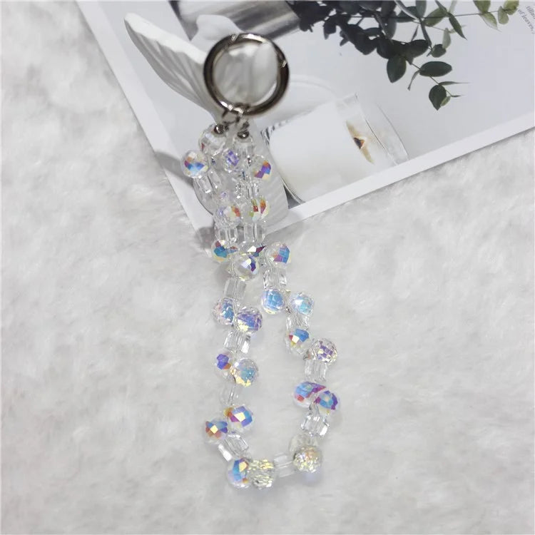 Cell Phone Lanyard 28cm Indirect Grape Beads Phone Chain Wrist Strap