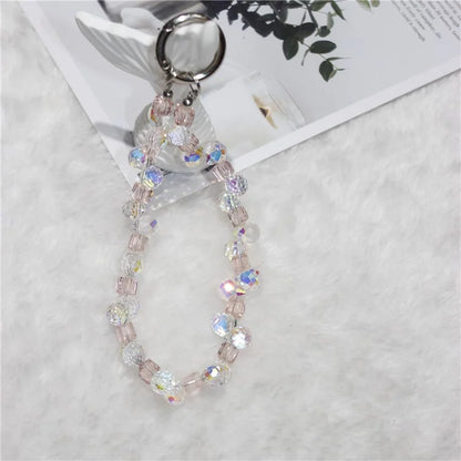 Cell Phone Lanyard 28cm Indirect Grape Beads Phone Chain Wrist Strap