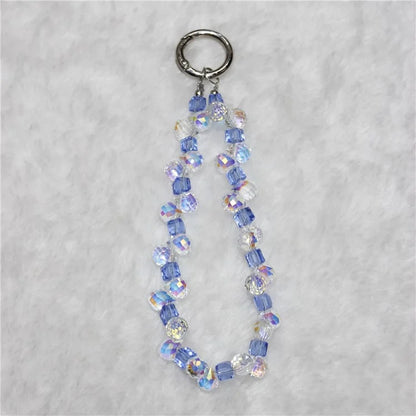 Cell Phone Lanyard 28cm Indirect Grape Beads Phone Chain Wrist Strap