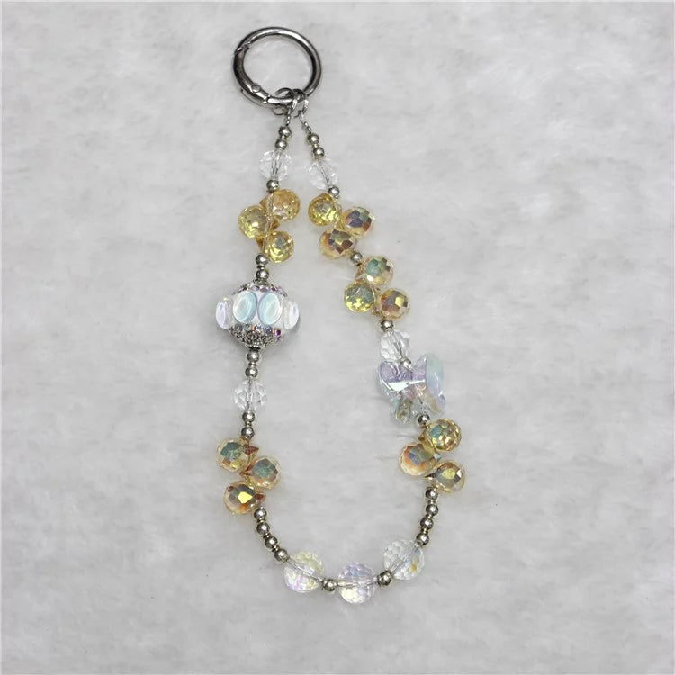 Phone Charm Strap Grape Bead Phone Lanyard Short 26cm Phone Wrist Strap