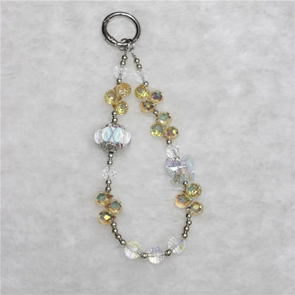 Phone Charm Strap Grape Bead Phone Lanyard Short 26cm Phone Wrist Strap