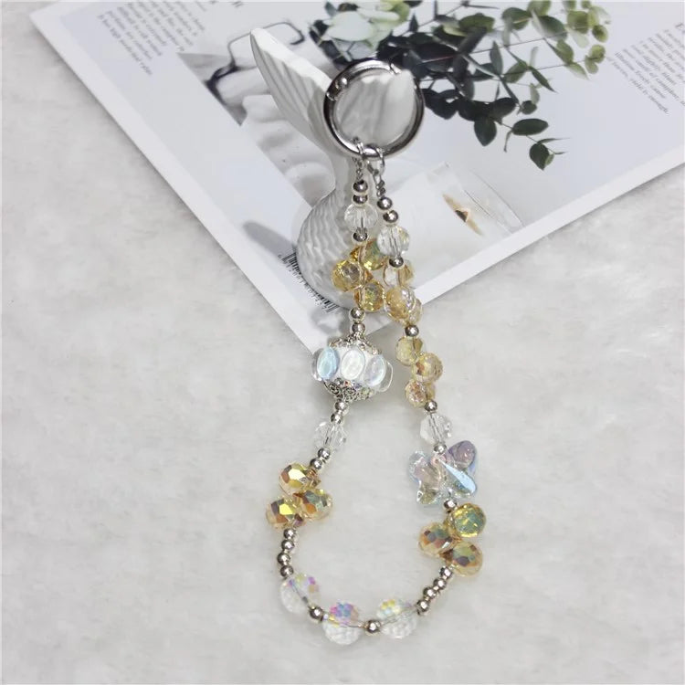 Phone Charm Strap Grape Bead Phone Lanyard Short 26cm Phone Wrist Strap