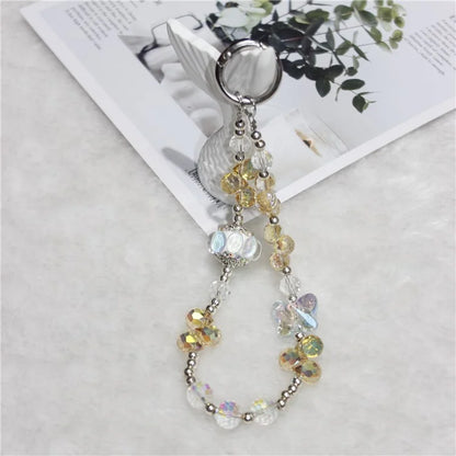 Phone Charm Strap Grape Bead Phone Lanyard Short 26cm Phone Wrist Strap