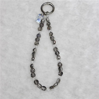 Crystal Bead Phone Lanyard Short 26cm Mobile Phone Bracelet Anti-Lost Chain
