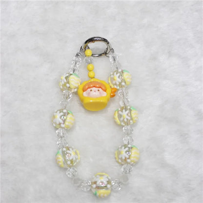 Doll Bead Phone Wrist Strap Short 26cm Chain Mobile Phone Lanyard
