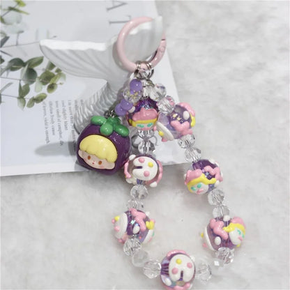 Doll Bead Phone Wrist Strap Short 26cm Chain Mobile Phone Lanyard