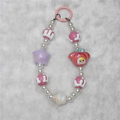 Phone Charms Phone Strap Short 26cm Star Beaded Anti-Lost Phone Chain