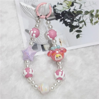 Phone Charms Phone Strap Short 26cm Star Beaded Anti-Lost Phone Chain