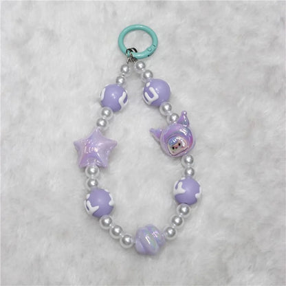 Phone Charms Phone Strap Short 26cm Star Beaded Anti-Lost Phone Chain