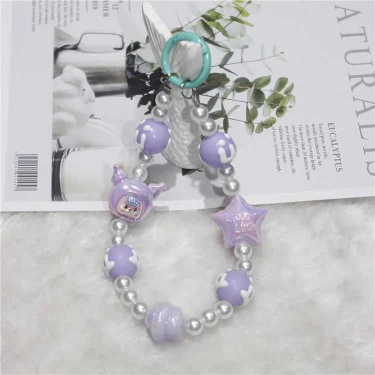 Phone Charms Phone Strap Short 26cm Star Beaded Anti-Lost Phone Chain
