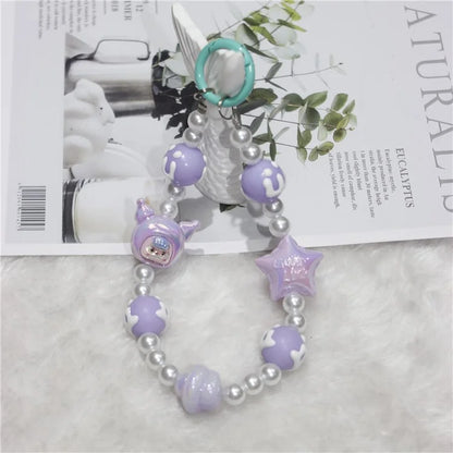 Phone Charms Phone Strap Short 26cm Star Beaded Anti-Lost Phone Chain