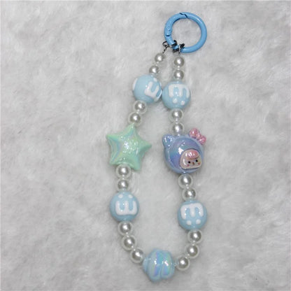 Phone Charms Phone Strap Short 26cm Star Beaded Anti-Lost Phone Chain