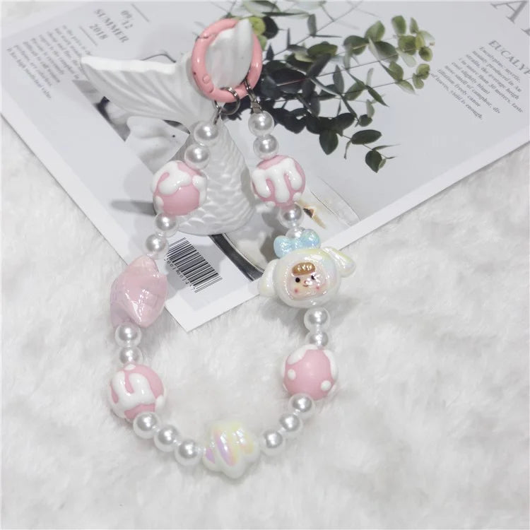Phone Charms Phone Strap Short 26cm Star Beaded Anti-Lost Phone Chain