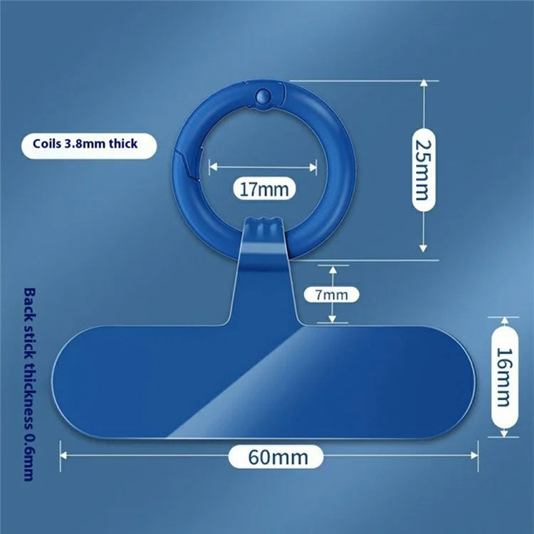 2Pcs 0.6mm Ultra Thin Phone Tether Tabs for Phone Case Metal Safety Patch