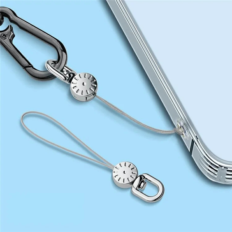 10Pcs / Pack Dial Decor Small Lanyard for Phone Case DIY Anti-Lost Rotating Strap Cell Phone Accessory