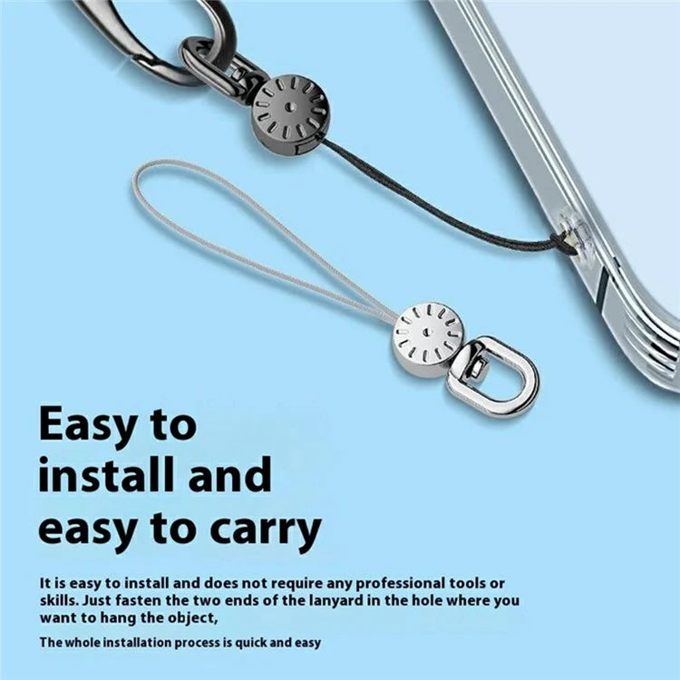 10Pcs / Pack Dial Decor Small Lanyard for Phone Case DIY Anti-Lost Rotating Strap Cell Phone Accessory