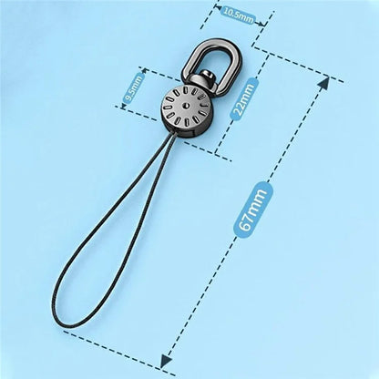 10Pcs / Pack Dial Decor Small Lanyard for Phone Case DIY Anti-Lost Rotating Strap Cell Phone Accessory