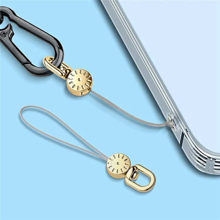 10Pcs / Pack Dial Decor Small Lanyard for Phone Case DIY Anti-Lost Rotating Strap Cell Phone Accessory