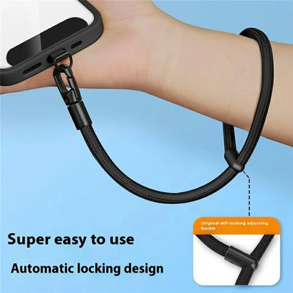 7mm Adjustable Wrist Strap Polyester Phone Lanyard with Tether Tab
