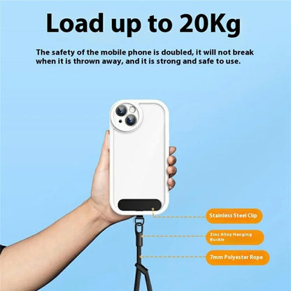 7mm Adjustable Wrist Strap Polyester Phone Lanyard with Tether Tab