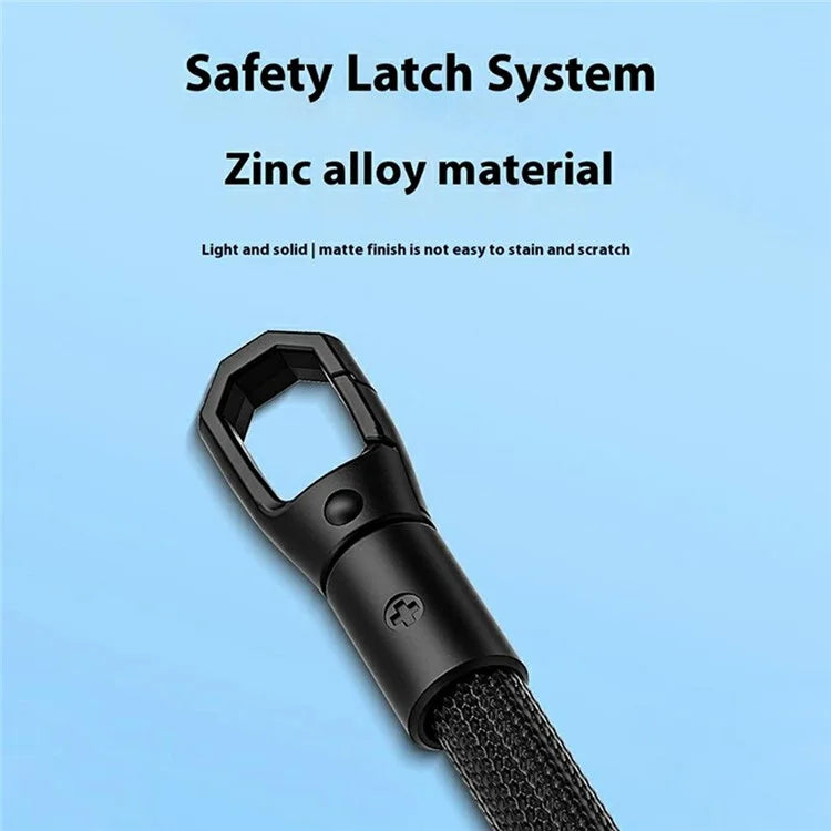 7mm Adjustable Ring Wrist Strap Polyester Phone Lanyard with Tether Tab