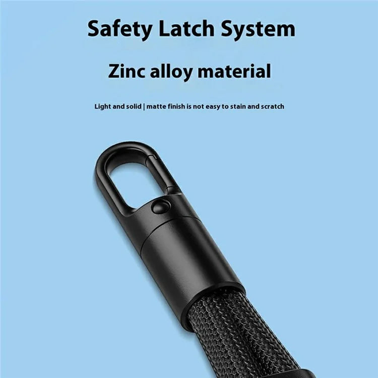 7mm Adjustable Wrist Strap Self-Locking Phone Lanyard with Tether Tab, 360-Degree Rotating Hook