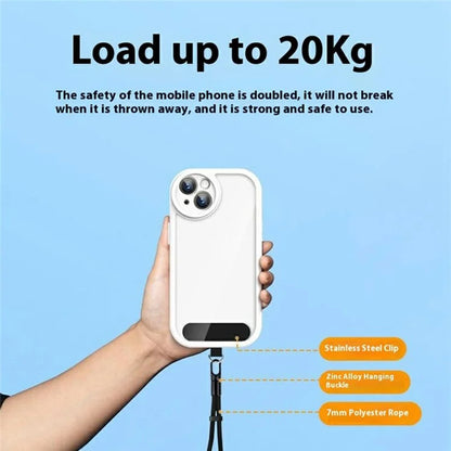 7mm Adjustable Wrist Strap Self-Locking Phone Lanyard with Tether Tab, 360-Degree Rotating Hook