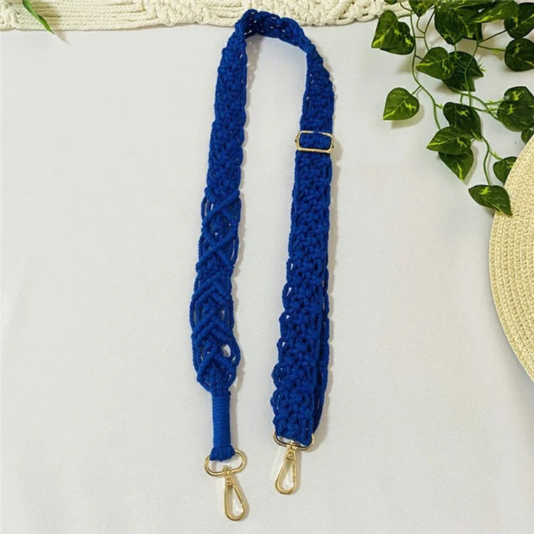 Bohemian Style Hand-Woven Crossbody Lanyard for Cell Phone Camera, 80-130cm Adjustable Bag Strap